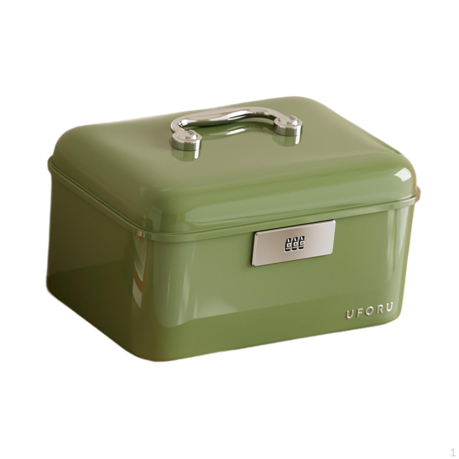 Combination Lock Storage Box, Portable Lockable Container, Box for Living Room Green
Combination Lock Storage Box, Portable Lockable Container, Box for Living Room Green