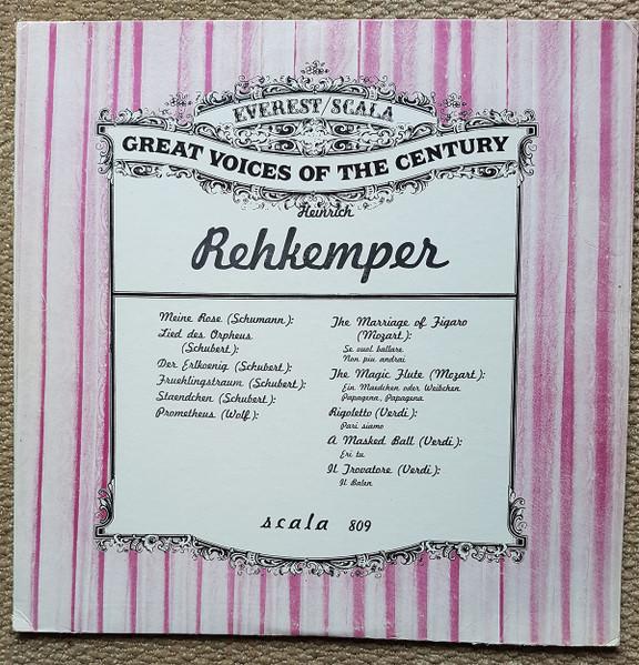 LP Record HEINRICH REHKEMPER Lakempers Best Singing 809 SCALA US Classical Used
LP Record HEINRICH REHKEMPER Lakempers Best Singing 809 SCALA US Classical Used