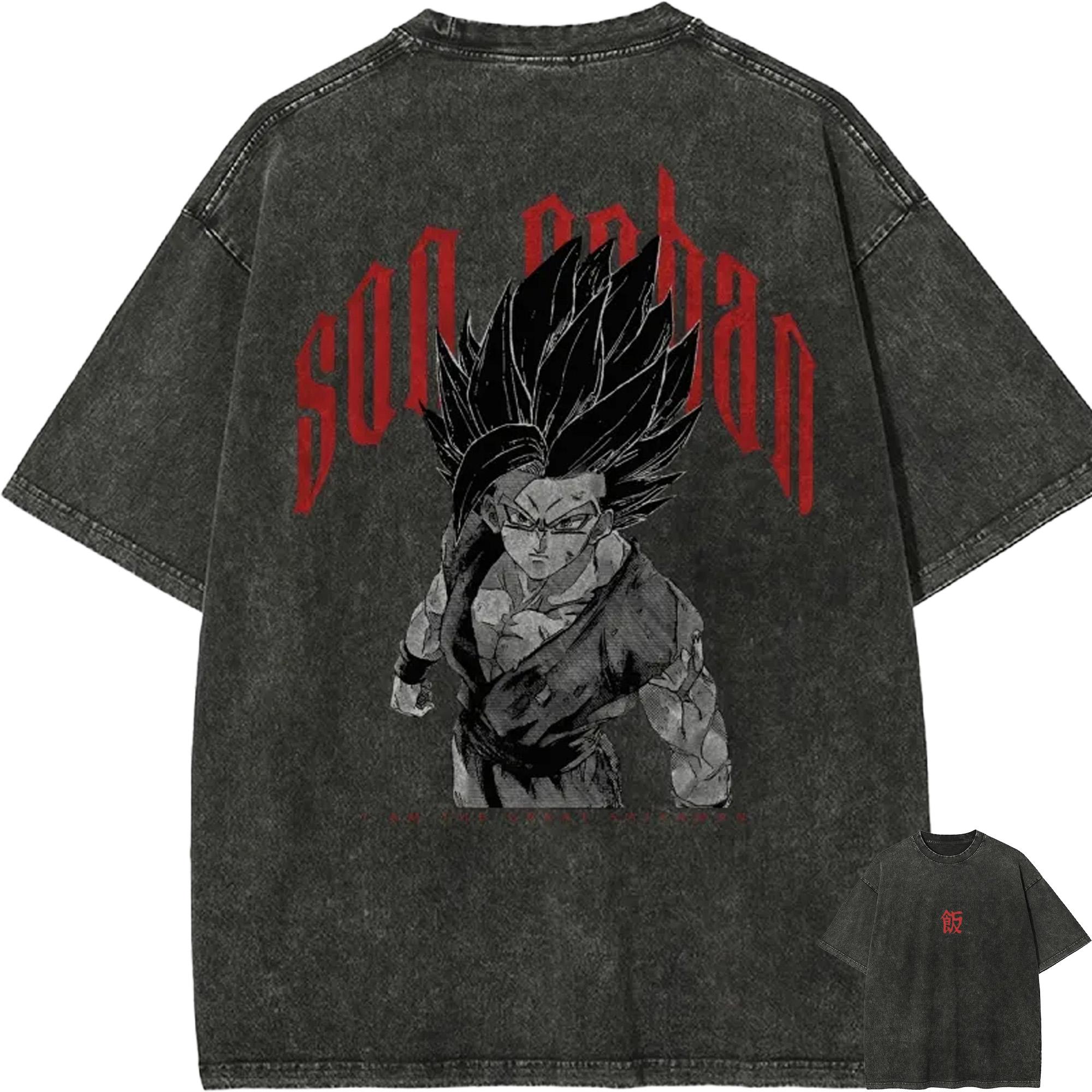 Dragon Ball Gohan T Shirt Beast Mode Men Acid Wash Oversized Streetwear Anime Gohan Cotton Vintage Gym Training Top Tee M
Dragon Ball Gohan T Shirt Beast Mode Men Acid Wash Oversized Streetwear Anime Gohan Cotton Vintage Gym Training Top Tee M