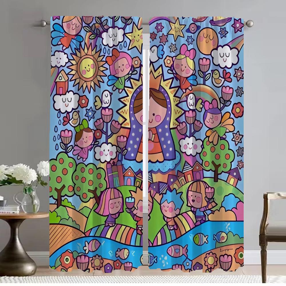 Set Of 2 Kitchen Curtains Virgin Mary Art Living Room Curtain Partition Shades Tulle Bedroom Elegant Light Blocking Made Polyester Great Window W100*H130(CM)-Grommet top&2PCS
Set Of 2 Kitchen Curtains Virgin Mary Art Living Room Curtain Partition Shades Tulle Bedroom Elegant Light Blocking Made Polyester Great Window W100*H130(CM)-Grommet top&2PCS