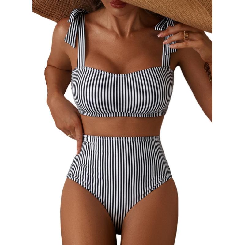 Bikini Set 2-piece Striped Swimsuit High Waist Swimsuit L
Bikini Set 2-piece Striped Swimsuit High Waist Swimsuit L