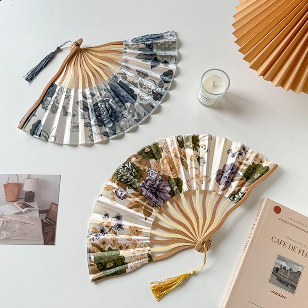 Flower Handheld Fan Chinese Style Tassel Folding Fan Ancient Silk Folding Fan Wedding Grey-Style B
Flower Handheld Fan Chinese Style Tassel Folding Fan Ancient Silk Folding Fan Wedding Grey-Style B