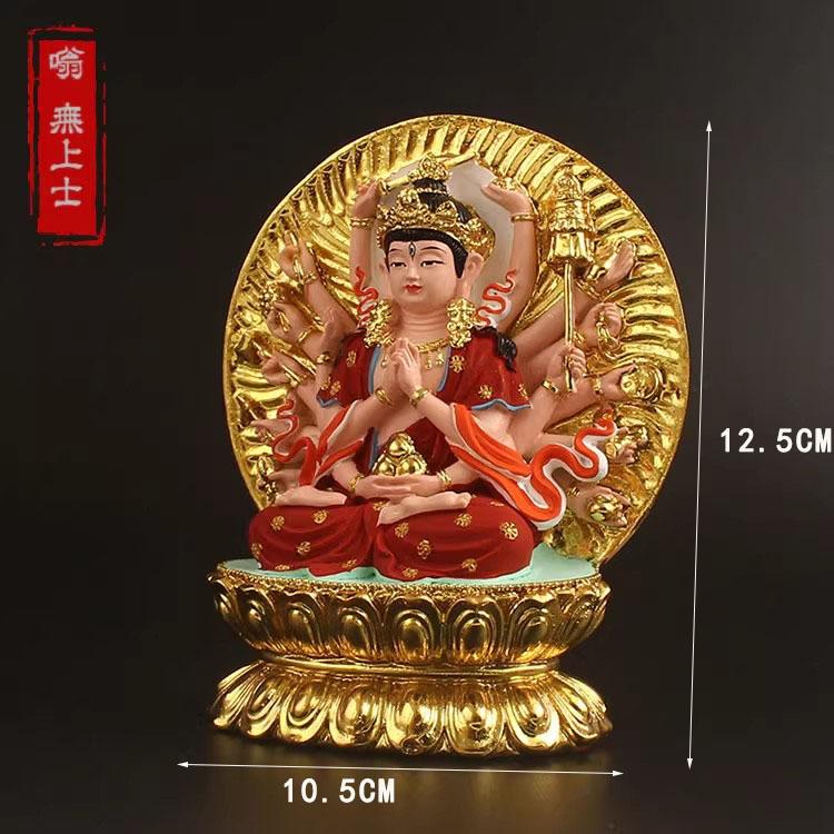 Golden Cundi Buddha Statue - Hand Painted Goddess of Mercy Guanyin Mini Idol, Portable Car Altar Buddhist Deity, Tibetan Buddhis
Golden Cundi Buddha Statue - Hand Painted Goddess of Mercy Guanyin Mini Idol, Portable Car Altar Buddhist Deity, Tibetan Buddhis