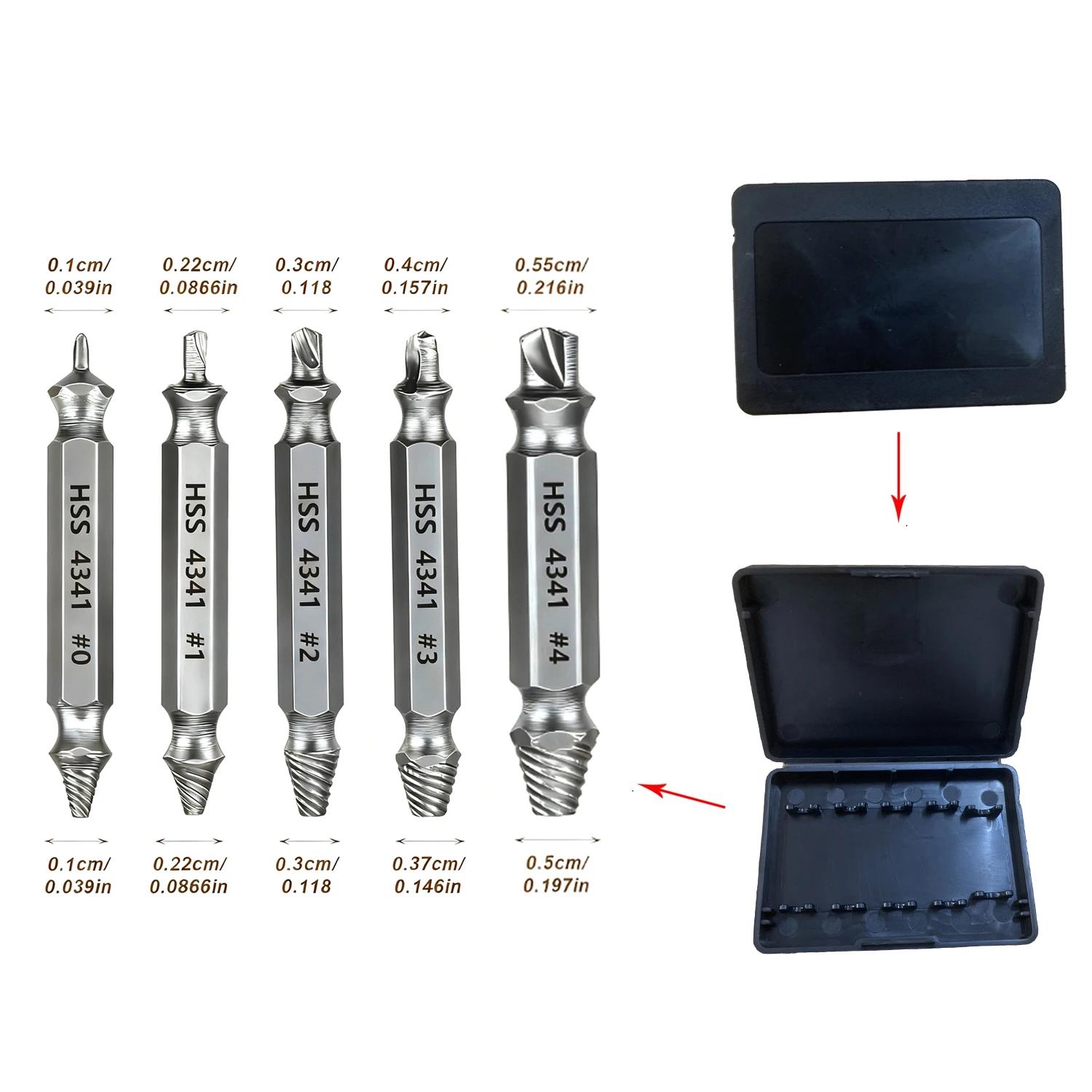 5pcs Damaged Screw Extractor Bit Drill Set Broken Speed Out Bolt Extractor Bolt Stud Remover Easily Take Out Demolition Tools
5pcs Damaged Screw Extractor Bit Drill Set Broken Speed Out Bolt Extractor Bolt Stud Remover Easily Take Out Demolition Tools