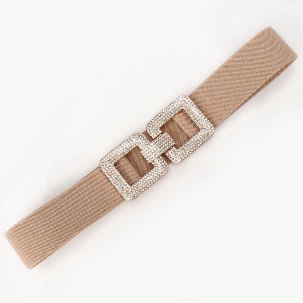 Fashion Wide Stretch Waistband Solid Color Rhinestone Buckle Waist Strap Casual Waist Belts Women хаки
Fashion Wide Stretch Waistband Solid Color Rhinestone Buckle Waist Strap Casual Waist Belts Women хаки