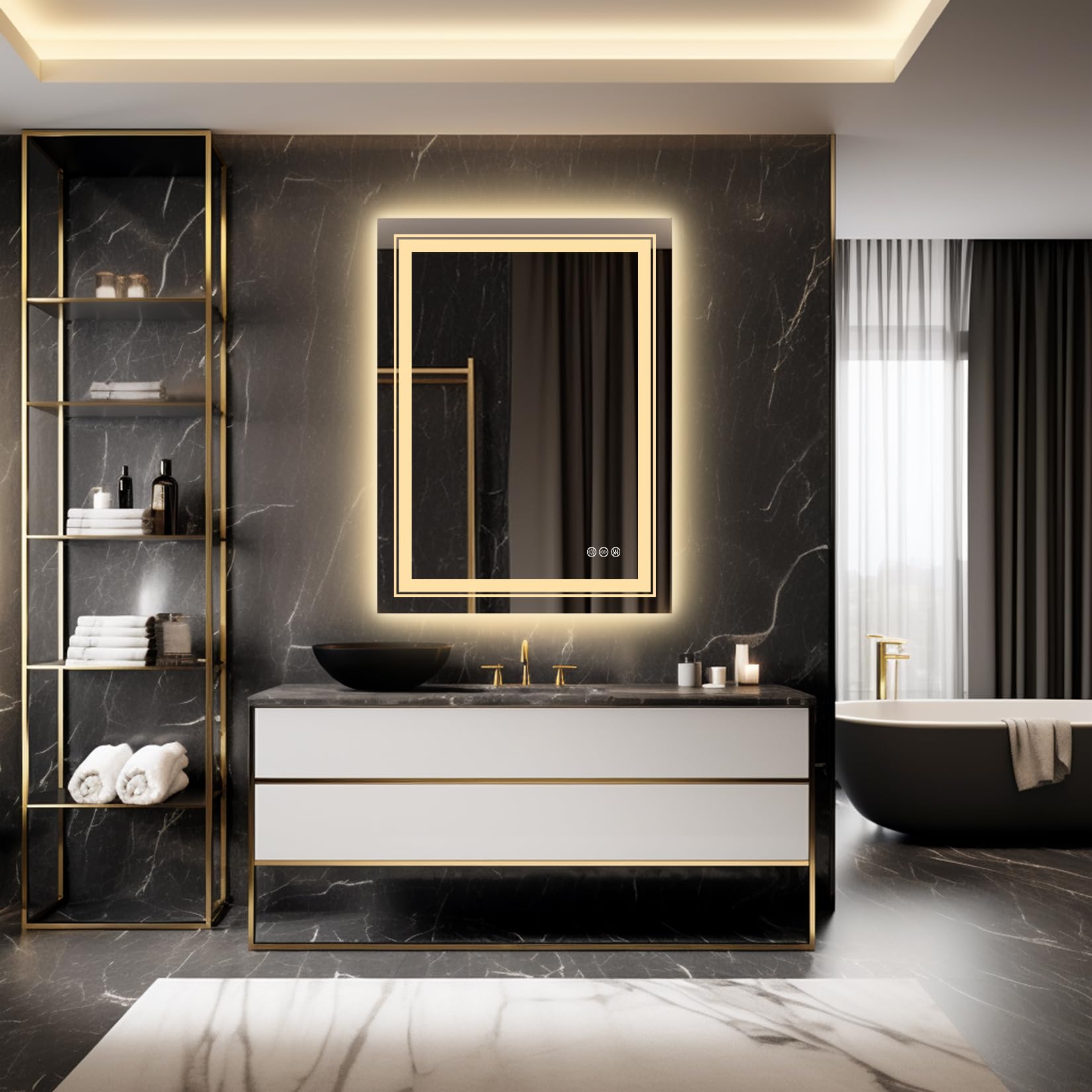 Susire Wall Hanging Washroom Actress Large LED Bathroom Wall Washstand Bathroom Dressing Bathroom Makeup Bath Mirror, Mirror, Mirror, Mirror, Non-Fog,
Susire Wall Hanging Washroom Actress Large LED Bathroom Wall Washstand Bathroom Dressing Bathroom Makeup Bath Mirror, Mirror, Mirror, Mirror, Non-Fog,