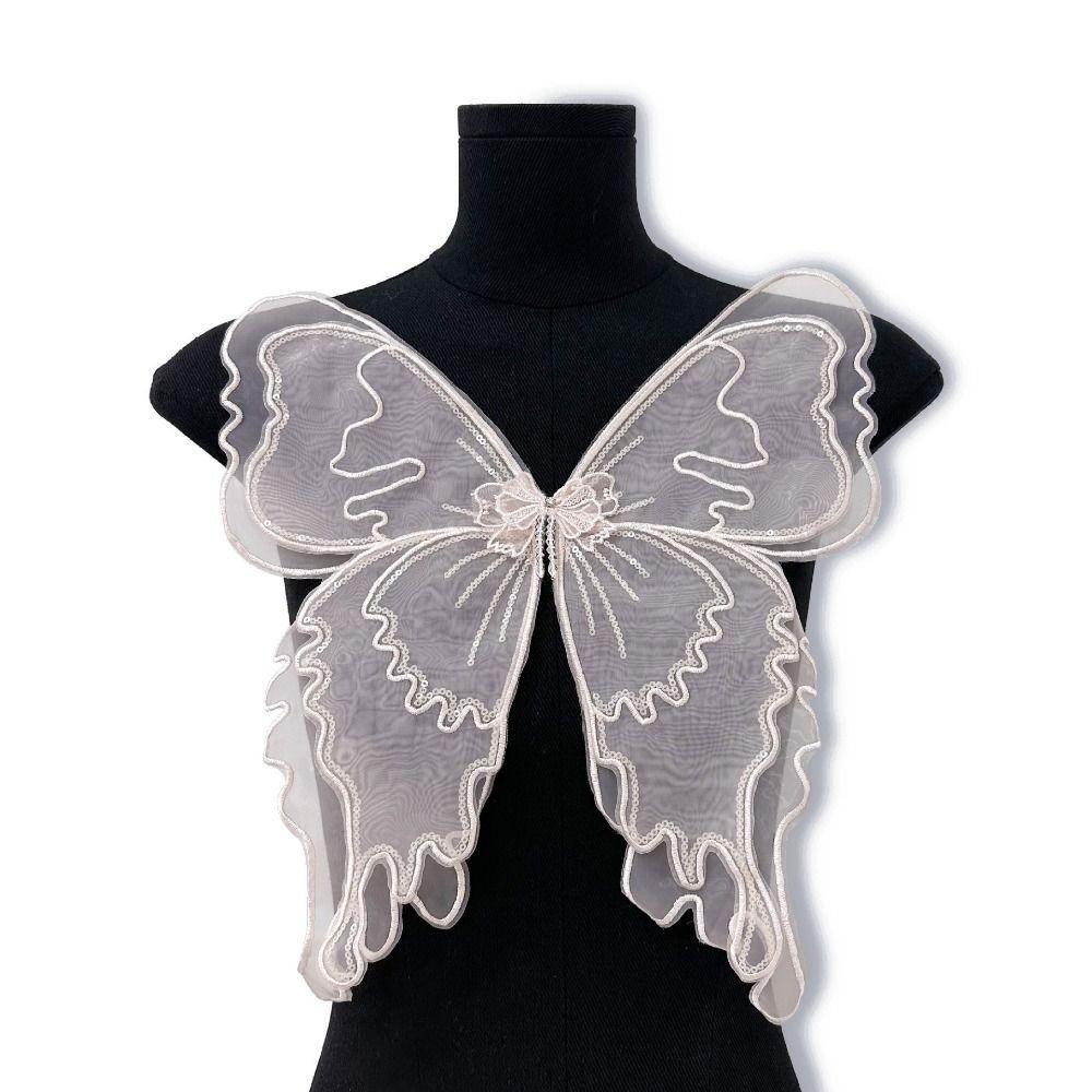 Lace Fabric Butterfly Organza Appliques Double Layer Clothing Stickers Butterfly Patch Tulle Embroidered Patch 3D Wings Patch
Lace Fabric Butterfly Organza Appliques Double Layer Clothing Stickers Butterfly Patch Tulle Embroidered Patch 3D Wings Patch
