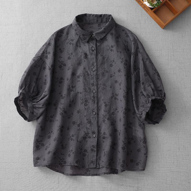 Lightweight Translucent Cotton Linen Short Sleeve Print Shirt, Summer 2025 L серый
Lightweight Translucent Cotton Linen Short Sleeve Print Shirt, Summer 2025 L серый