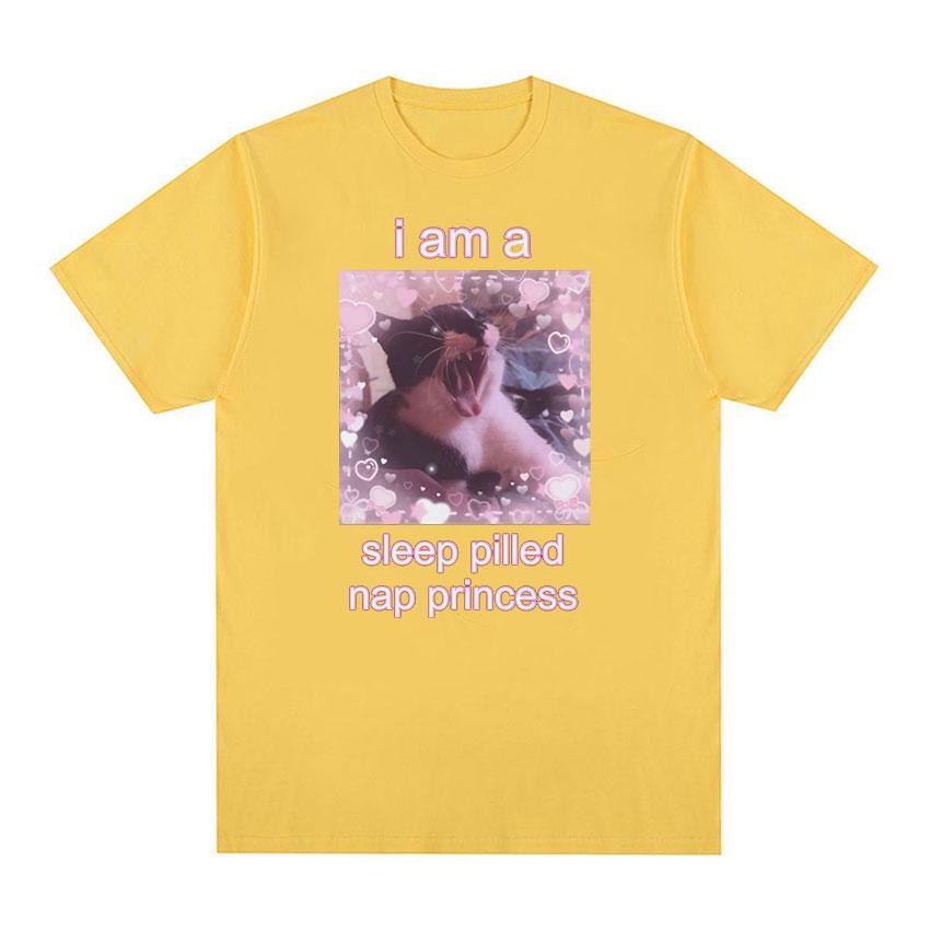 I Am A Sleep Pilled Nap Princess Cute Cat Meme Графические футболки для мужчин и женщин Высококачественная повседневная хлопковая футболка большого размера, милые топы
I Am A Sleep Pilled Nap Princess Cute Cat Meme Графические футболки для мужчин и женщин Высококачественная повседневная хлопковая футболка большого размера, милые топы