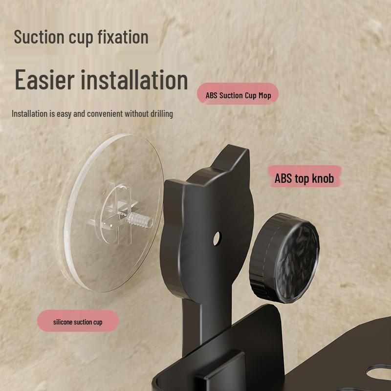 No-Drill Wall-Mounted Suction Cup Cat Storage Rack for Bathroom
No-Drill Wall-Mounted Suction Cup Cat Storage Rack for Bathroom