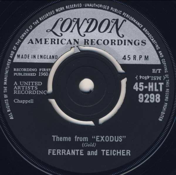 7inch Record FERRANTE & TEICHER - Theme From Exodus / Twilight 45HLT9298 London Records 1960 UK Jazz Used
7inch Record FERRANTE & TEICHER - Theme From Exodus / Twilight 45HLT9298 London Records 1960 UK Jazz Used