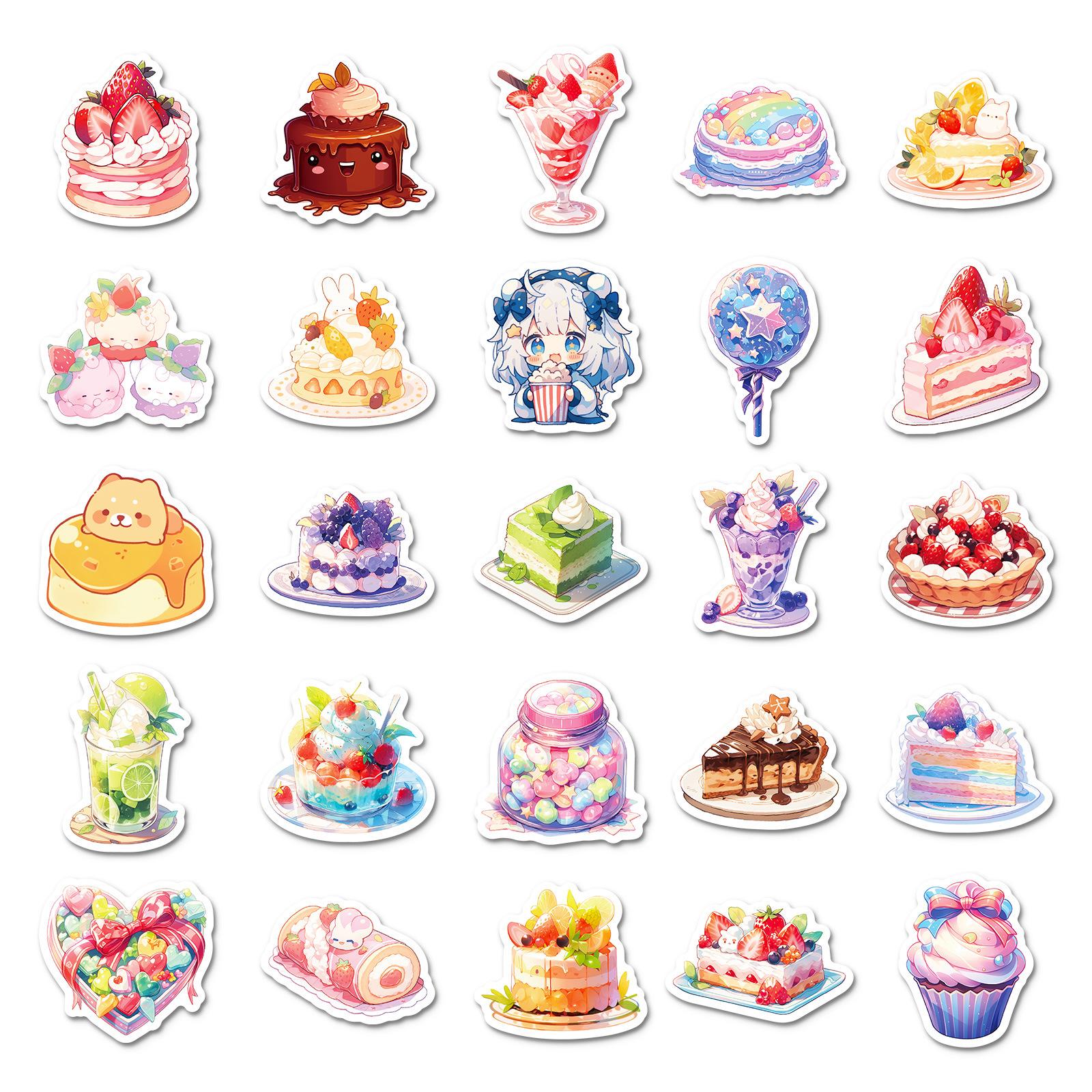 50 милых наклеек с десертными тортами, набор, материал для украшения DIY-ежедневника
50 милых наклеек с десертными тортами, набор, материал для украшения DIY-ежедневника