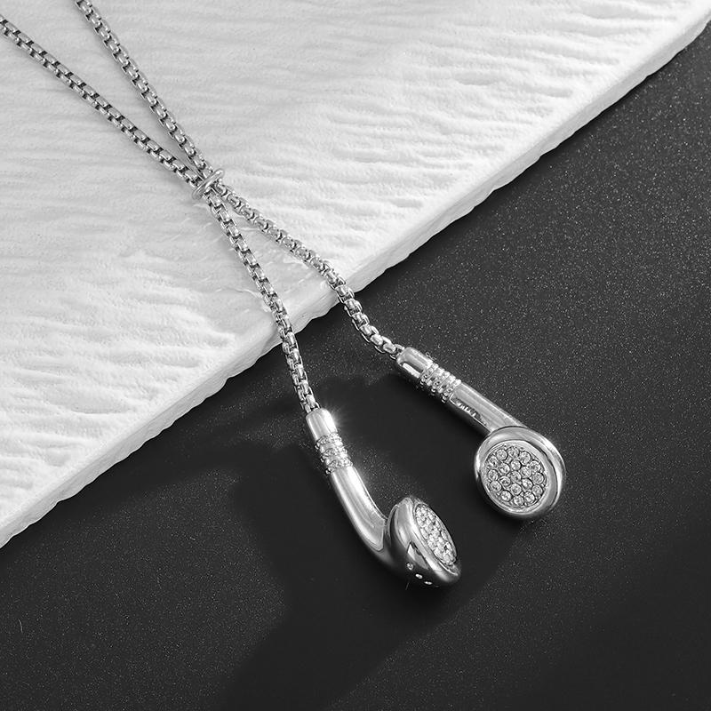 Fashion Hip-Hop Rock Trend Music Headphones Earplugs Metal Pendant Necklace Men and Women Punk Hip-Hop Party Jewelry
Fashion Hip-Hop Rock Trend Music Headphones Earplugs Metal Pendant Necklace Men and Women Punk Hip-Hop Party Jewelry