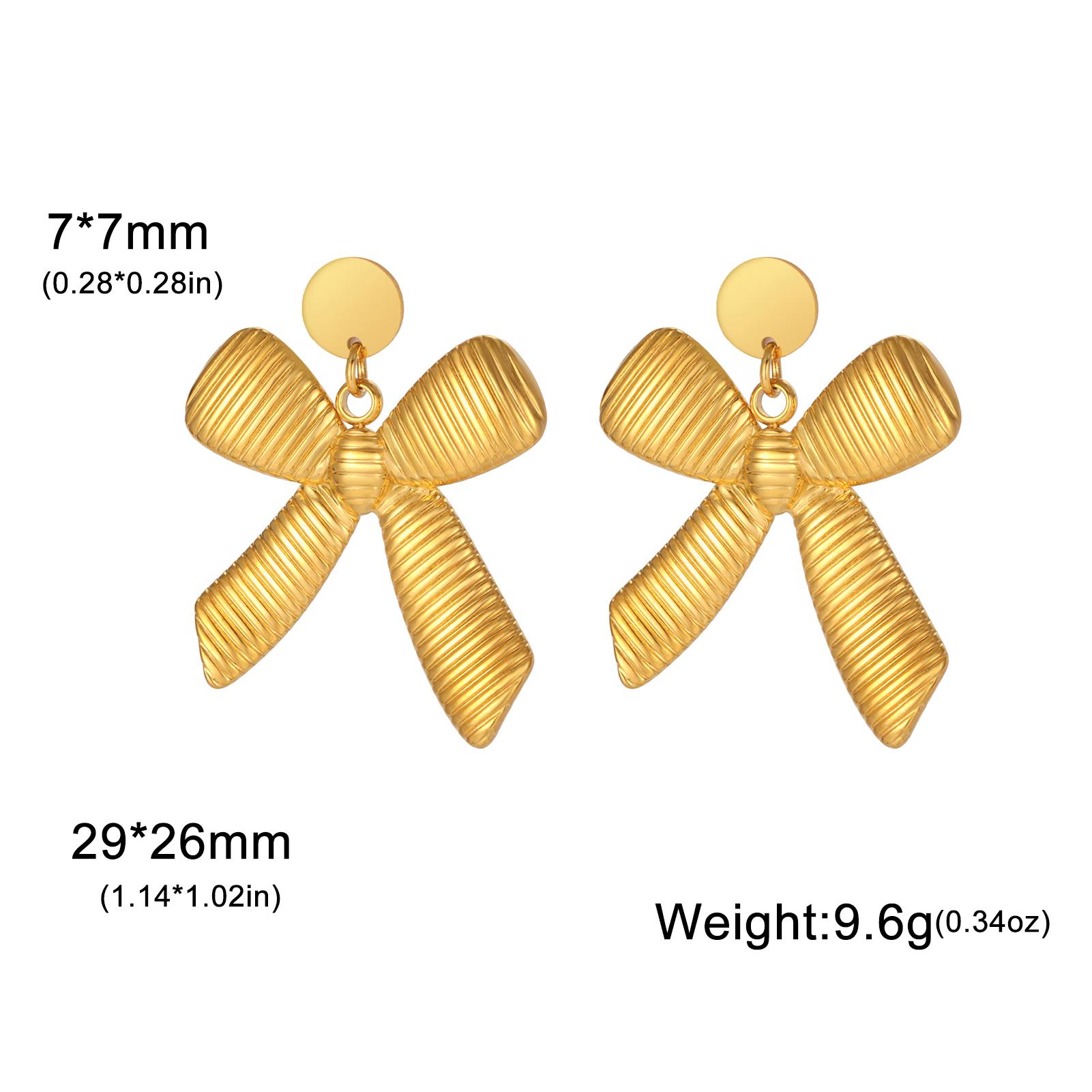 Cazador Gold Bowknot Stud Earrings for Women Stainless Steel Waterproof Jewelry Valentine Gift
Cazador Gold Bowknot Stud Earrings for Women Stainless Steel Waterproof Jewelry Valentine Gift