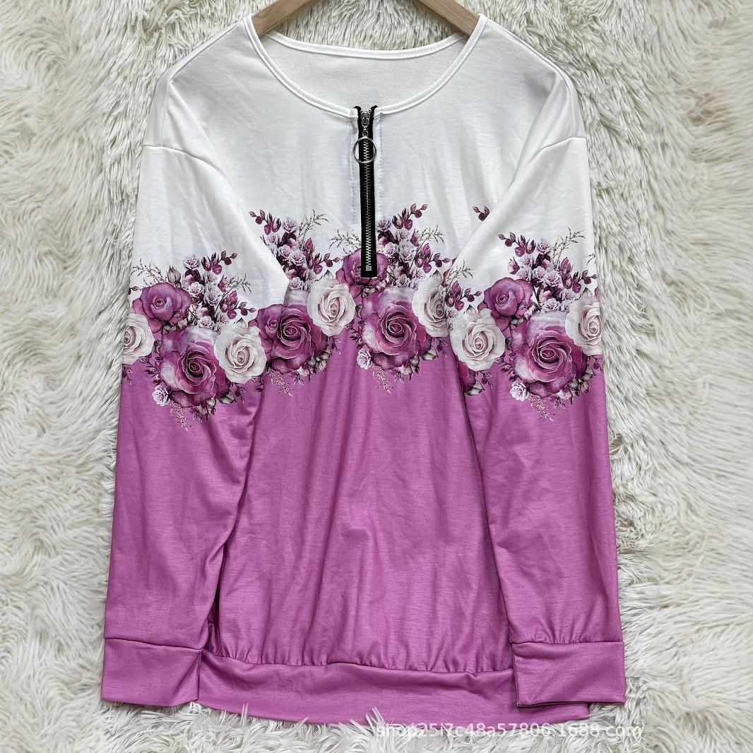 Women s Long Sleeve Geometric Print Zipper T-shirt, European and American Style, Spring/Summer Collection. Extra Large пурпурно красный
Women s Long Sleeve Geometric Print Zipper T-shirt, European and American Style, Spring/Summer Collection. Extra Large пурпурно красный