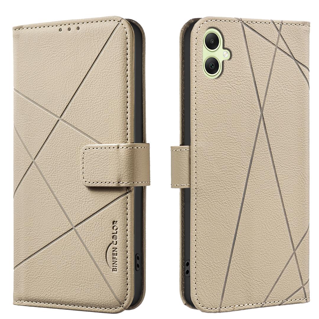 For Samsung Galaxy A05s 4G Case BINFEN COLOR BF35 Geometry Imprinted Leather Phone Cover RFID Blocking Wallet Stand Beige
For Samsung Galaxy A05s 4G Case BINFEN COLOR BF35 Geometry Imprinted Leather Phone Cover RFID Blocking Wallet Stand Beige