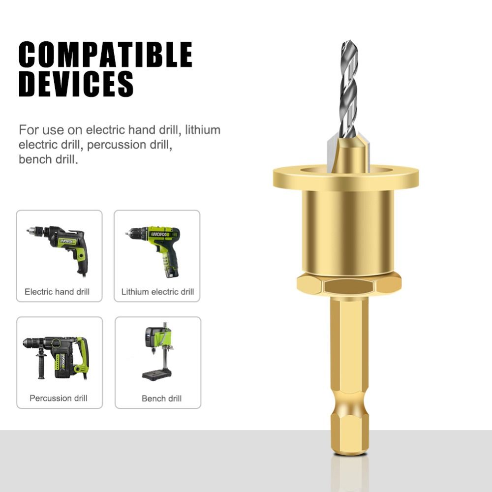 0.25inch Countersink Adjustable Self-Centering Drill Bit Replacement Wood Drill 2.8X8-/-2.8
0.25inch Countersink Adjustable Self-Centering Drill Bit Replacement Wood Drill 2.8X8-/-2.8