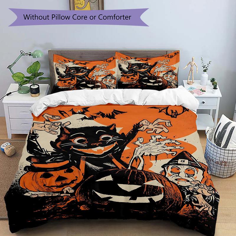3pcs Halloween Spooktacular Black Cat & Pumpkin Quilt Set - Soft and Comfortable Bedroom, Guest Room and Dorm Decor Bedding Set 1 Quilt Cove 135x200cm
3pcs Halloween Spooktacular Black Cat & Pumpkin Quilt Set - Soft and Comfortable Bedroom, Guest Room and Dorm Decor Bedding Set 1 Quilt Cove 135x200cm