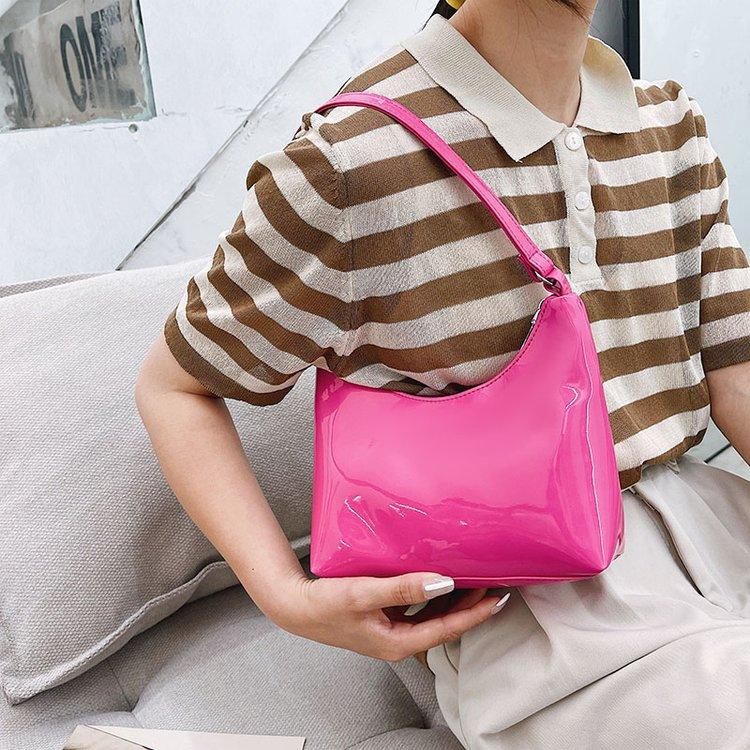 Vintage Women Patent Shoulder Underarm Bag Pu Leather Casual All-Match Small Hobos Handbag Purse Pure Color Zipper Mini Tote Bag
Vintage Women Patent Shoulder Underarm Bag Pu Leather Casual All-Match Small Hobos Handbag Purse Pure Color Zipper Mini Tote Bag