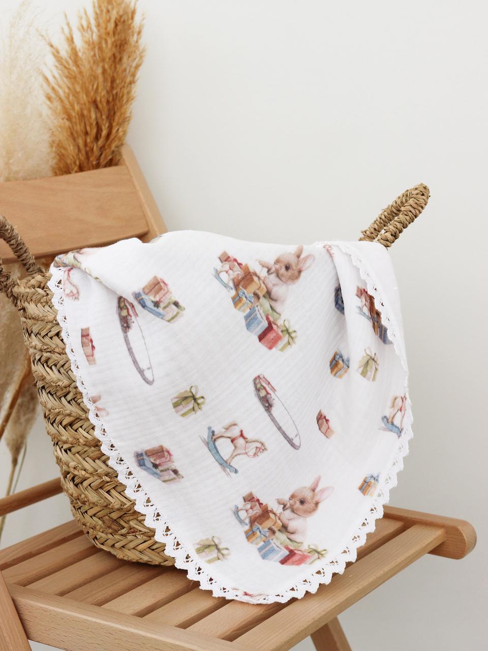 Мусліновий дитячий плед 90/100 cm білий
Мусліновий дитячий плед 90/100 cm білий