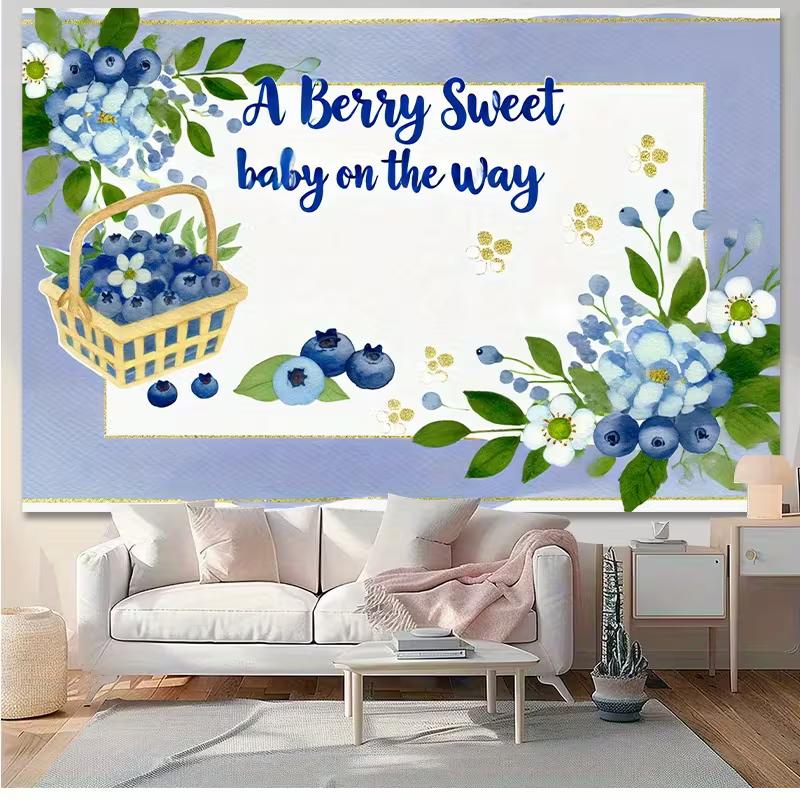 2D Watercolor Blueberry Floral Baby Shower Tapestry Party Background Cloth 47.2x31.5inch/120*80cm
2D Watercolor Blueberry Floral Baby Shower Tapestry Party Background Cloth 47.2x31.5inch/120*80cm