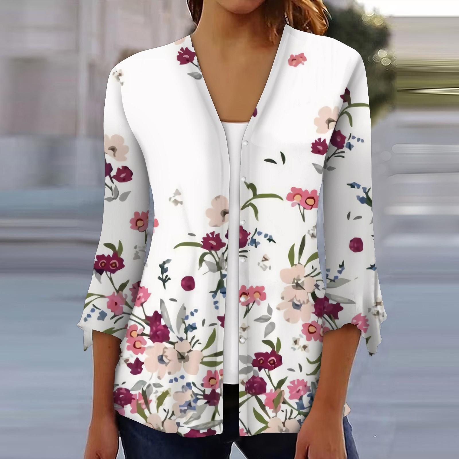 Рубашки с рукавом 3/4 для женщин, свободная футболка с принтом, топы с v-образным вырезом и рюшами на рукавах M
Рубашки с рукавом 3/4 для женщин, свободная футболка с принтом, топы с v-образным вырезом и рюшами на рукавах M