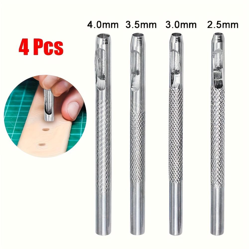4Pcs Leather Hole Punch Set, 2.5–4mm Carbon Steel Hollow Punches, Portable Manual Tool for Leather Craft
4Pcs Leather Hole Punch Set, 2.5–4mm Carbon Steel Hollow Punches, Portable Manual Tool for Leather Craft