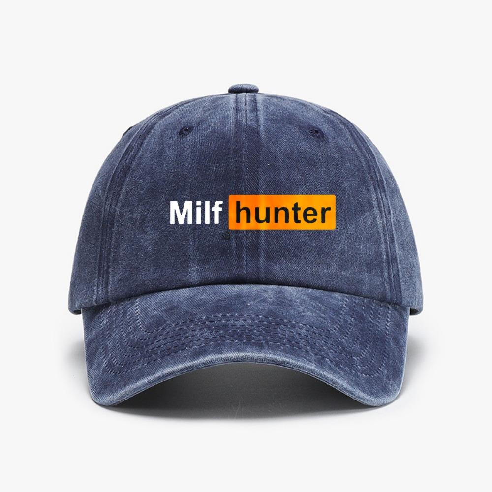 Funny Milf Hunter Baseball Caps Vintage Distressed Washed Headwear denim hat fashion Unisex Outdoor sports hats Adjustable
Funny Milf Hunter Baseball Caps Vintage Distressed Washed Headwear denim hat fashion Unisex Outdoor sports hats Adjustable