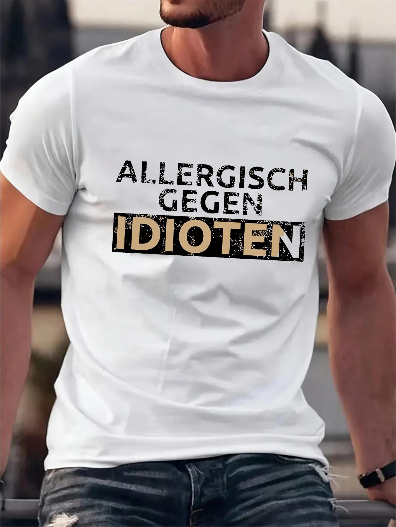 Casual Summer T-shirt - Allergisch gegen Idioten Print M
Casual Summer T-shirt - Allergisch gegen Idioten Print M