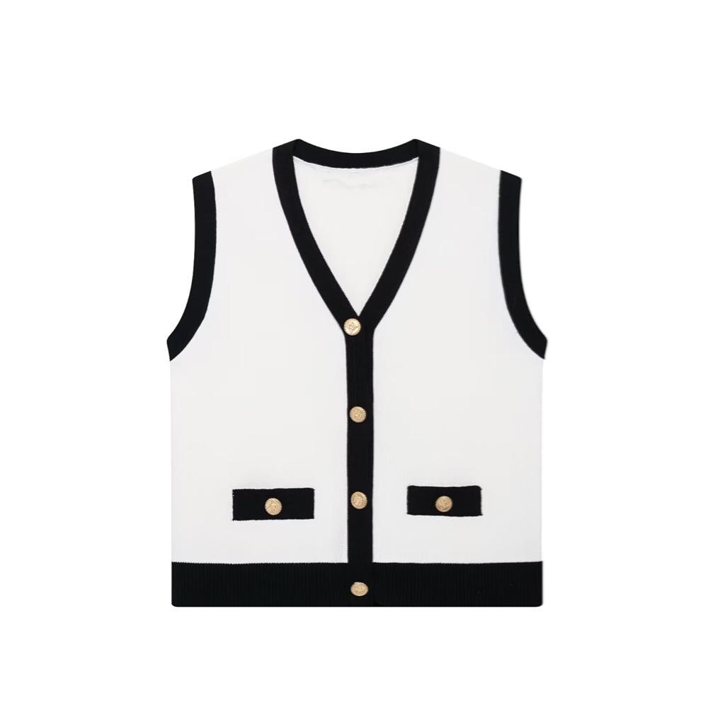 Spring/Summer 2025 Women s Color-Block V-Neck Sleeveless Knitted Cardigan Vest S белый
Spring/Summer 2025 Women s Color-Block V-Neck Sleeveless Knitted Cardigan Vest S белый
