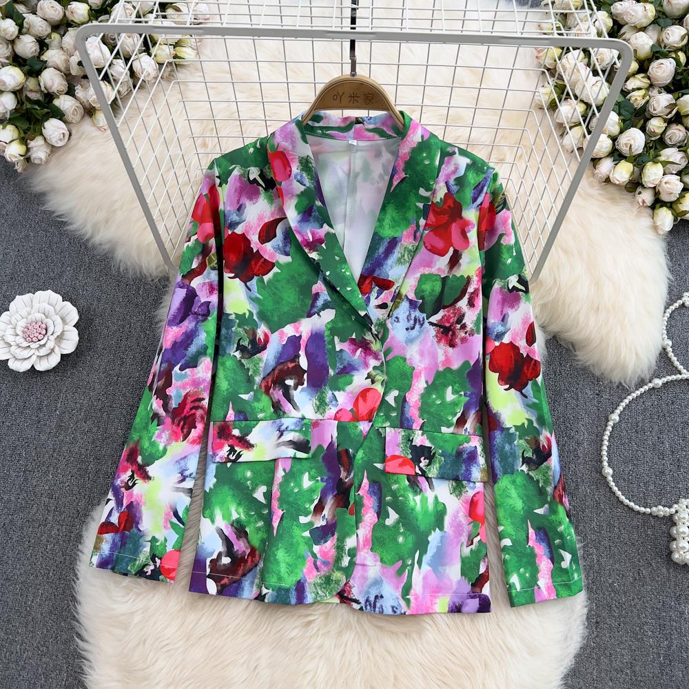RUGOD Tie-Dye Картина маслом с принтом Костюмная куртка Весна и осень Новый свободный и тонкий повседневный костюм в стиле ретро для женщин Топ
RUGOD Tie-Dye Картина маслом с принтом Костюмная куртка Весна и осень Новый свободный и тонкий повседневный костюм в стиле ретро для женщин Топ