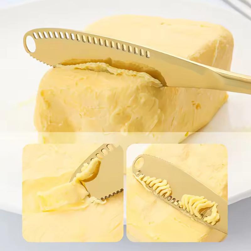 3 In 1 Stainless Steel Butter Knife Cheese Dessert Jam Spreaders Cream Scraper Bread Splitter Butter Spreader Kitchen Accessorie 1pcs
3 In 1 Stainless Steel Butter Knife Cheese Dessert Jam Spreaders Cream Scraper Bread Splitter Butter Spreader Kitchen Accessorie 1pcs