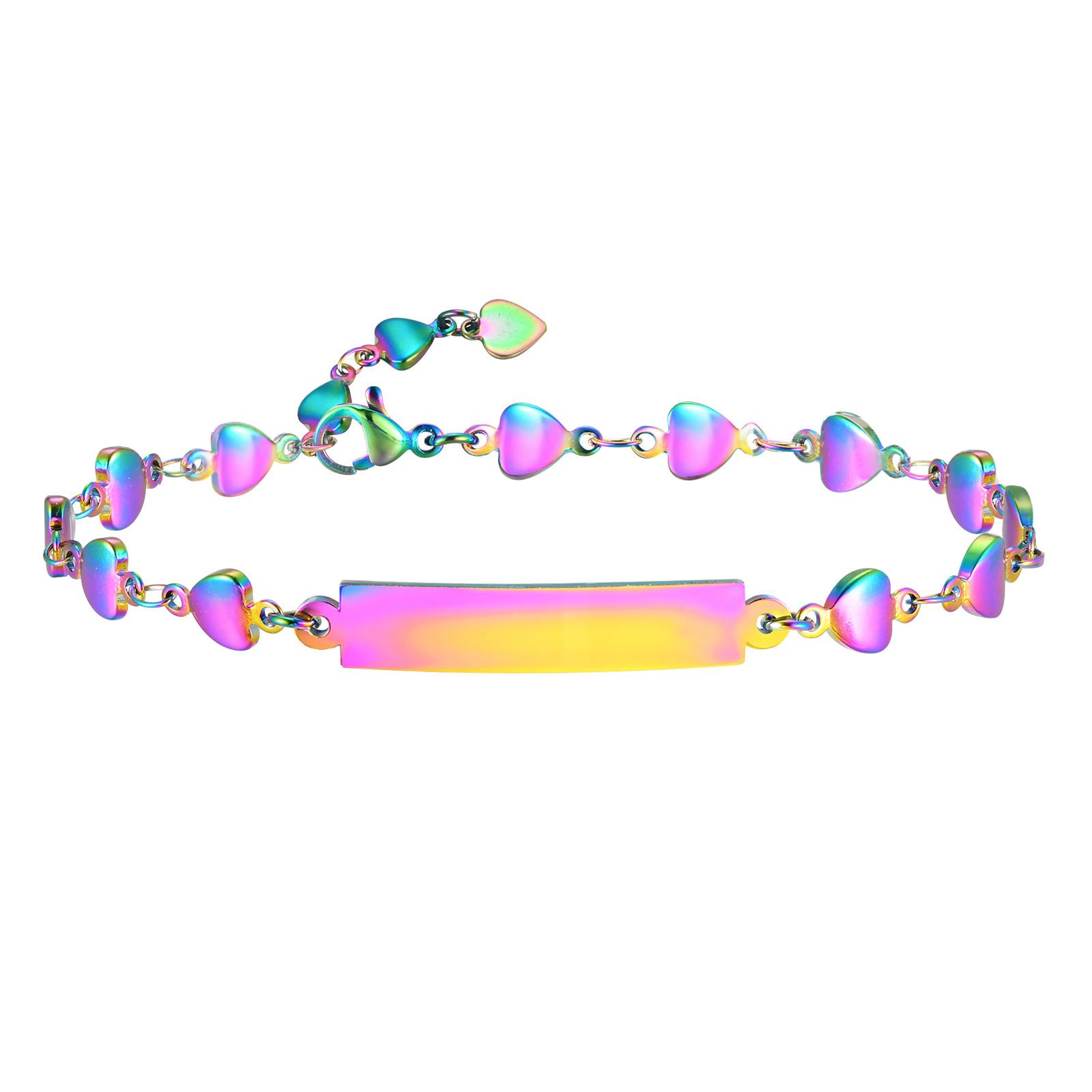 Vnox Elegant Stainless Steel Bracelets For Women Men,Customizable Nameplate Colorful Heart Chain Bracelets,Engrave Jewelry Daily
Vnox Elegant Stainless Steel Bracelets For Women Men,Customizable Nameplate Colorful Heart Chain Bracelets,Engrave Jewelry Daily