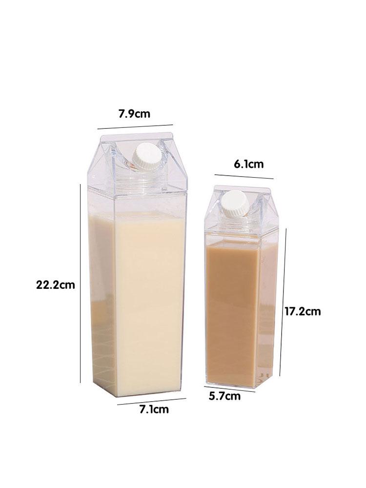 500-1000ml Milk Carton Water Bottle Portable Clear Plastic Box Juice Tea Milk Bottles Drinking Cup BPA Free (As shown-63)-500-1000ml
500-1000ml Milk Carton Water Bottle Portable Clear Plastic Box Juice Tea Milk Bottles Drinking Cup BPA Free (As shown-63)-500-1000ml