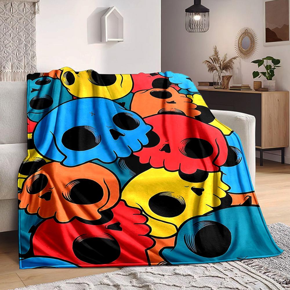 1pc Colorful Skulls Blanket Warm, Cozy, And Soft, Suitable for Sofas, Beds, Cars, And Office Use.Perfect for Camping And Travel, Making It a Great Gif 100x150cm
1pc Colorful Skulls Blanket Warm, Cozy, And Soft, Suitable for Sofas, Beds, Cars, And Office Use.Perfect for Camping And Travel, Making It a Great Gif 100x150cm