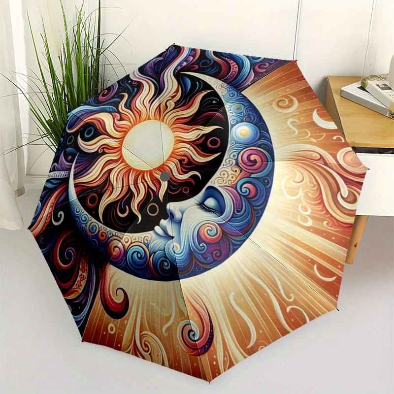 Sun & Moon Harmony: Vibrant Circular Art Print Umbrella, Christmas Gift Y372
Sun & Moon Harmony: Vibrant Circular Art Print Umbrella, Christmas Gift Y372