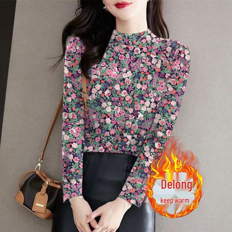Women s Ribbed Floral Print Fleece Turtleneck Long Sleeve Top 3XL (135-150 Jin)
Women s Ribbed Floral Print Fleece Turtleneck Long Sleeve Top 3XL (135-150 Jin)