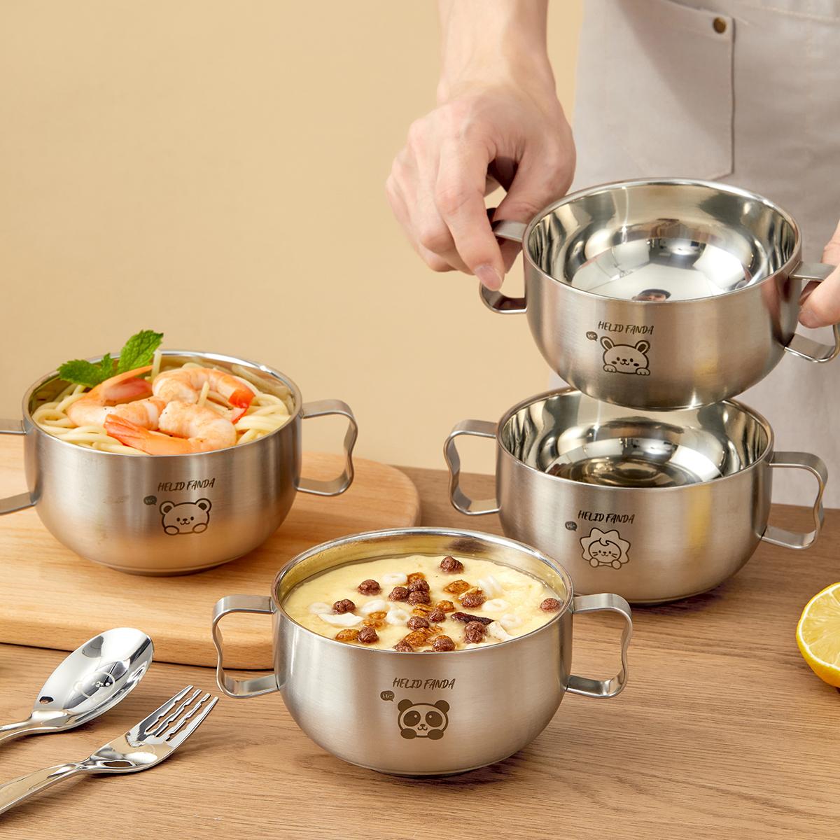 Kid Rice Bowl Heat-resistant 316 Stainless Steel Food Container Kitchen Dinnerware Double Handle Children s Soup Bowl
Kid Rice Bowl Heat-resistant 316 Stainless Steel Food Container Kitchen Dinnerware Double Handle Children s Soup Bowl