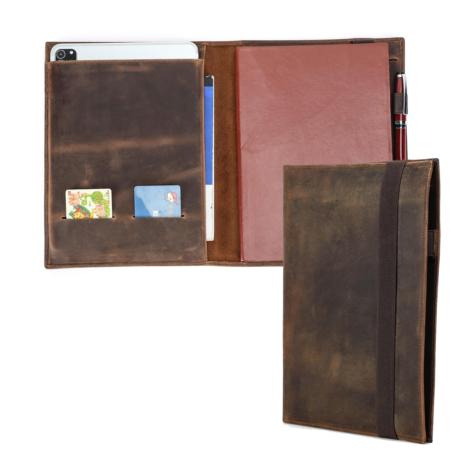family Notebook Case B5 11 inch iPad Protective Case Leather Schedule Book Protection Bifold Handmade Original Notebook Notepad Card Storage Business кавовий
family Notebook Case B5 11 inch iPad Protective Case Leather Schedule Book Protection Bifold Handmade Original Notebook Notepad Card Storage Business кавовий