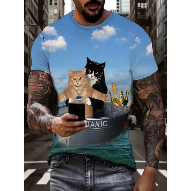 Cute Fat Cat Men s T Shirt Animal 3D Print Casual Short Sleeve Funny 5XL
Cute Fat Cat Men s T Shirt Animal 3D Print Casual Short Sleeve Funny 5XL