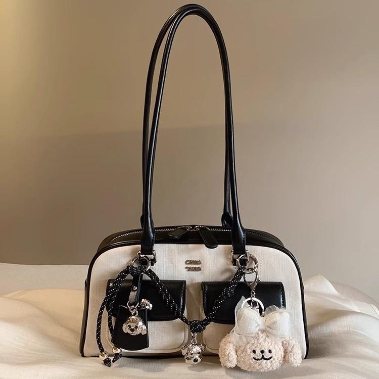 Vintage Pocket Bowling Bag Women High Street Leather Patchwork Chic Shoulder Bags Wallet Women Harajuku Aesthetic Handbag 2025 29x16x8cm чёрный
Vintage Pocket Bowling Bag Women High Street Leather Patchwork Chic Shoulder Bags Wallet Women Harajuku Aesthetic Handbag 2025 29x16x8cm чёрный