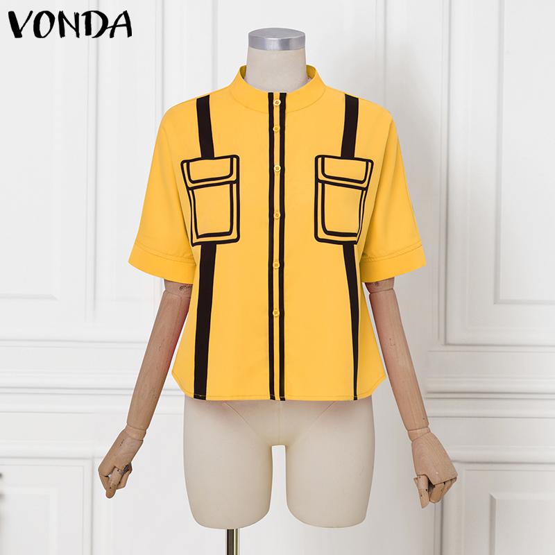 VONDA Summer Women Short Sleeve Print Casual Blouse Shirts Tops 5XL темно-рожевого кольору
VONDA Summer Women Short Sleeve Print Casual Blouse Shirts Tops 5XL темно-рожевого кольору