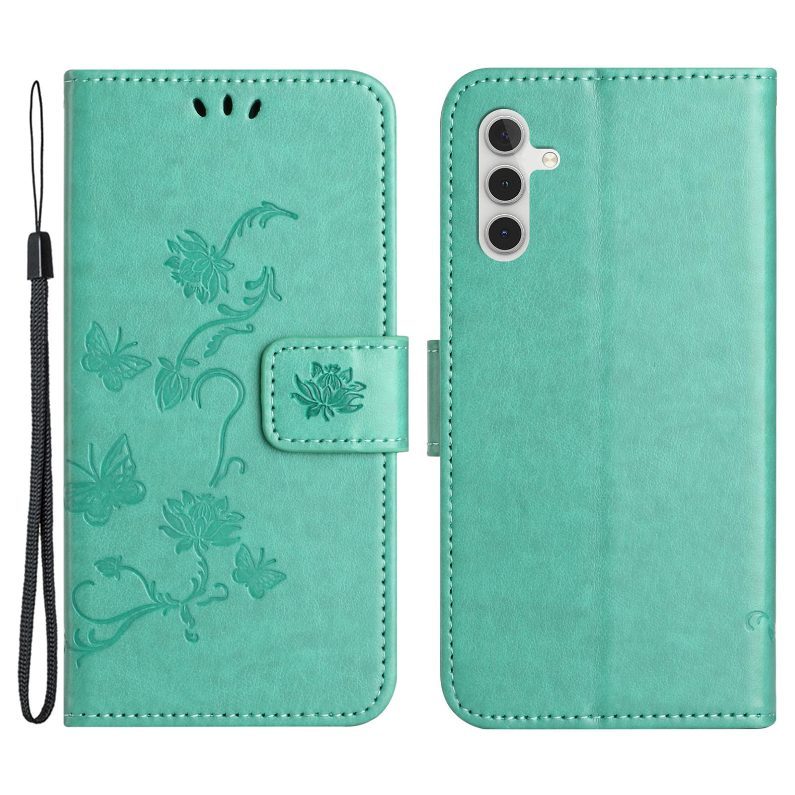 For Samsung Galaxy S24 FE Case Leather Phone Cover Butterfly Flower Pattern Cyan
For Samsung Galaxy S24 FE Case Leather Phone Cover Butterfly Flower Pattern Cyan