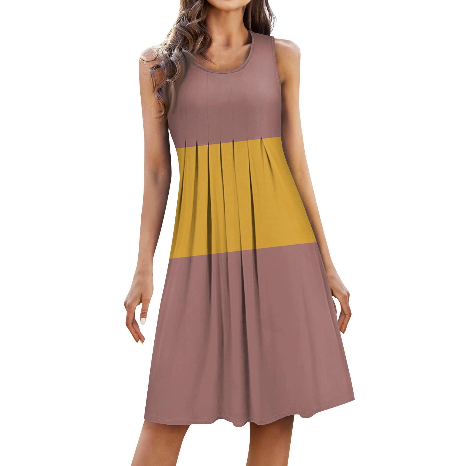 Женская мода повседневное плиссированное платье с короткой юбкой без рукавов с круглым вырезом и принтом M
Женская мода повседневное плиссированное платье с короткой юбкой без рукавов с круглым вырезом и принтом M