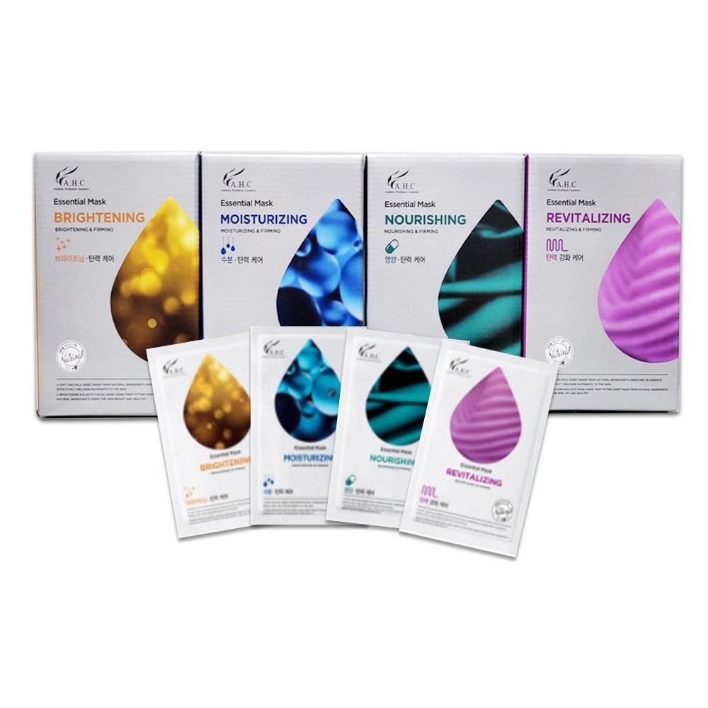 AHC Essential Sheet Mask, 4 types of 25 sheets each, 100 sheets in total, 1 set
AHC Essential Sheet Mask, 4 types of 25 sheets each, 100 sheets in total, 1 set