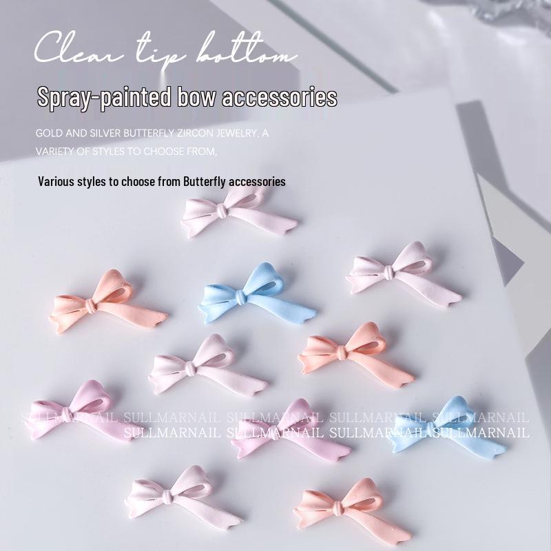 5 Pcs Bow Metal Silk Ribbon Spray Nail Art Charms - Cute French Bowknot Decorations
5 Pcs Bow Metal Silk Ribbon Spray Nail Art Charms - Cute French Bowknot Decorations