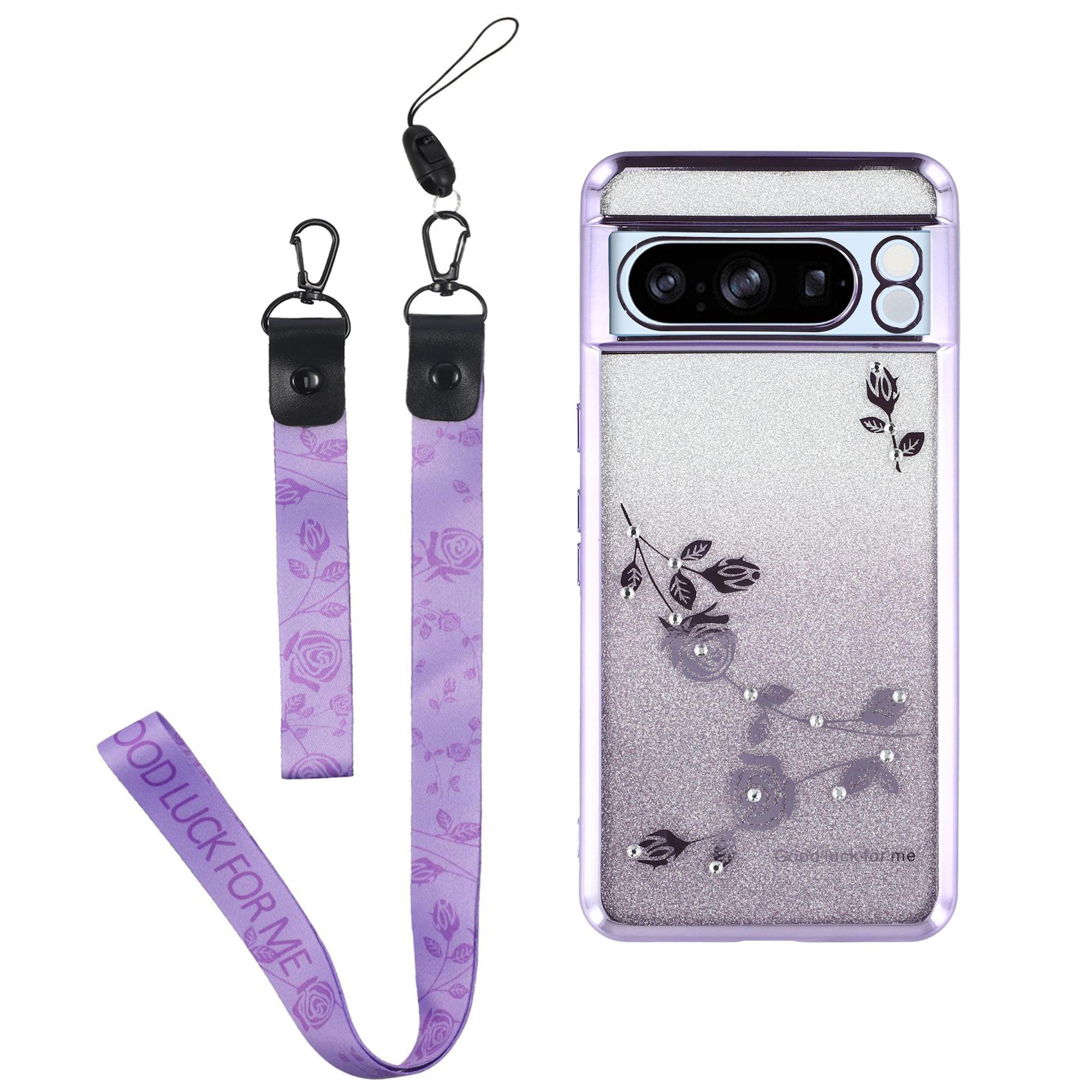 KADEM For Google Pixel 8 Pro Case Soft TPU Glitter Cell Phone Shell with Strap Purple
KADEM For Google Pixel 8 Pro Case Soft TPU Glitter Cell Phone Shell with Strap Purple