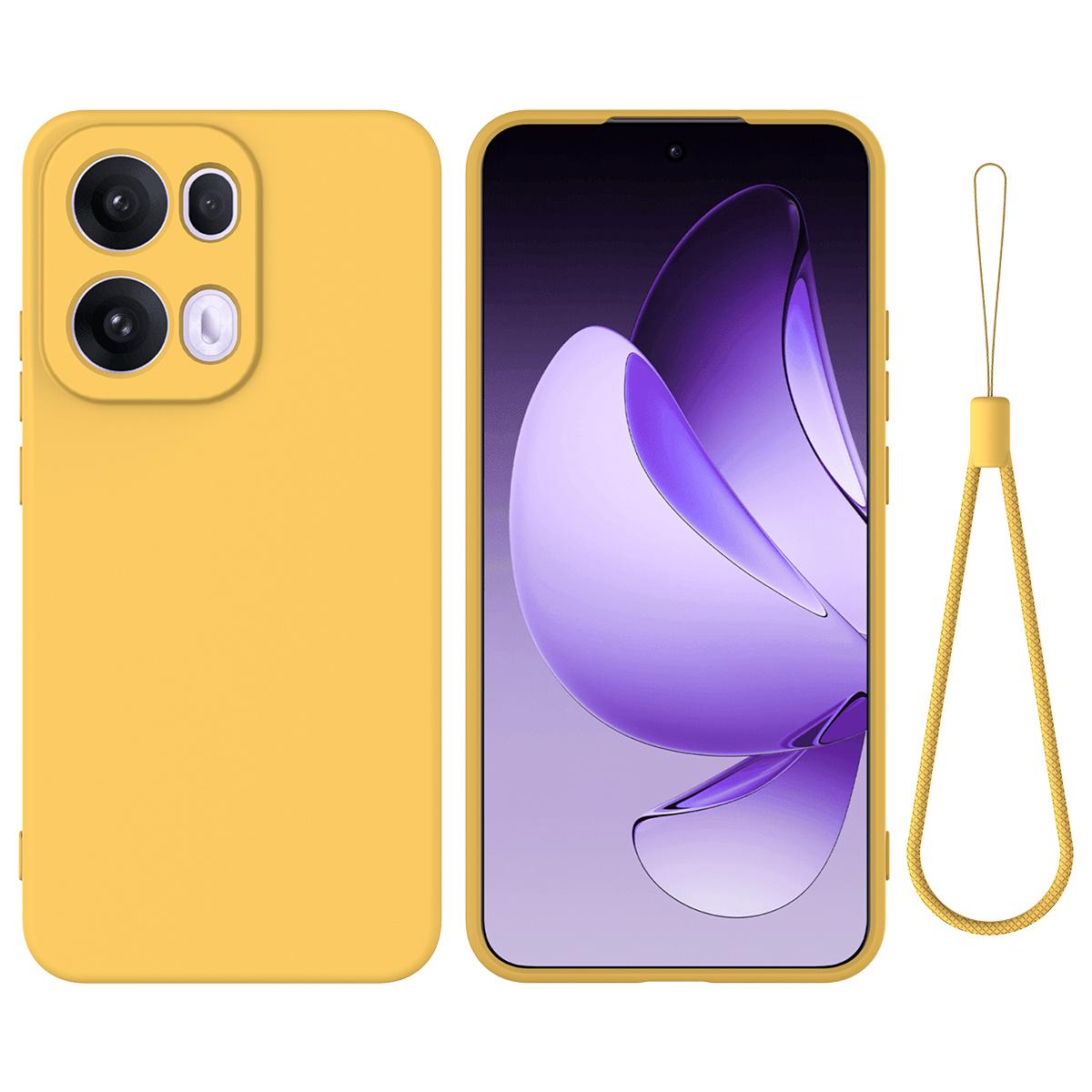 Для Oppo Reno13 Pro 5G Чохол з рідкого силікону Задня кришка телефону з ремінцем для руки Yellow
Для Oppo Reno13 Pro 5G Чохол з рідкого силікону Задня кришка телефону з ремінцем для руки Yellow