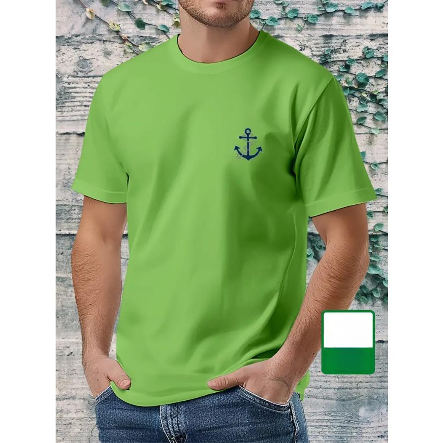 Мужская футболка с принтом якоря - 100% полиэстер, круглый вырез, летняя футболка с коротким рукавом, повседневная летняя одежда | Морская тематика | Удобная посадка 6XL
Мужская футболка с принтом якоря - 100% полиэстер, круглый вырез, летняя футболка с коротким рукавом, повседневная летняя одежда | Морская тематика | Удобная посадка 6XL