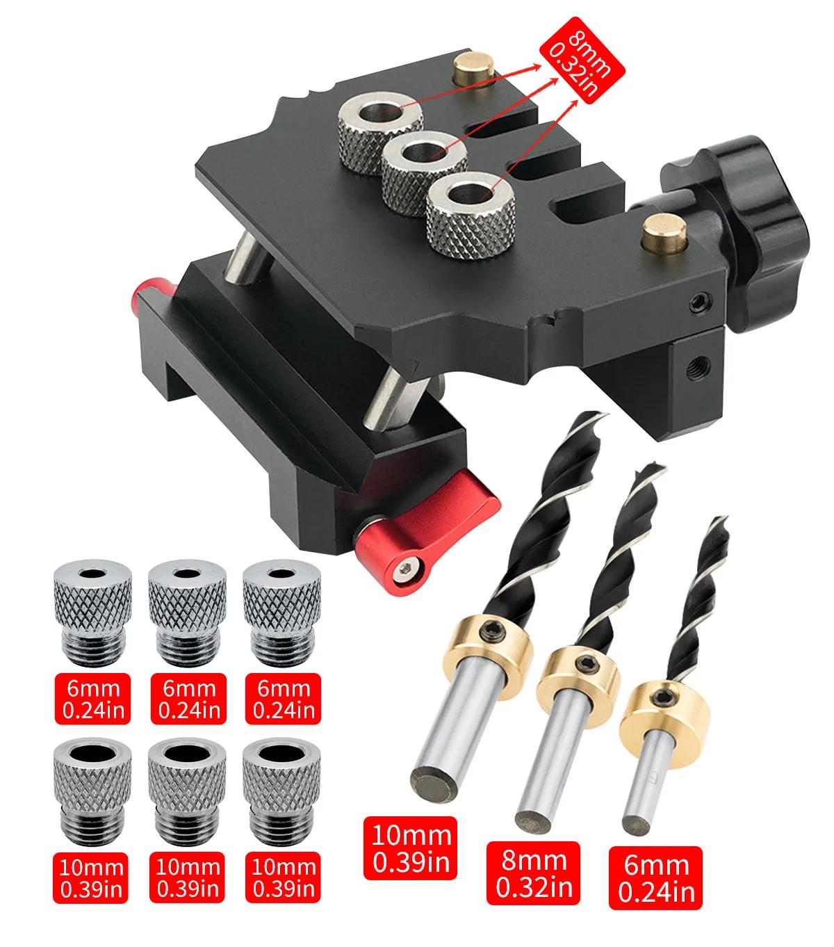 Self Centering Doweling Jig Kit, Drill Guides Locator for Straight Holes Biscuit Joiner, Multifunctional Woodworking Joints Tool 1pc
Self Centering Doweling Jig Kit, Drill Guides Locator for Straight Holes Biscuit Joiner, Multifunctional Woodworking Joints Tool 1pc